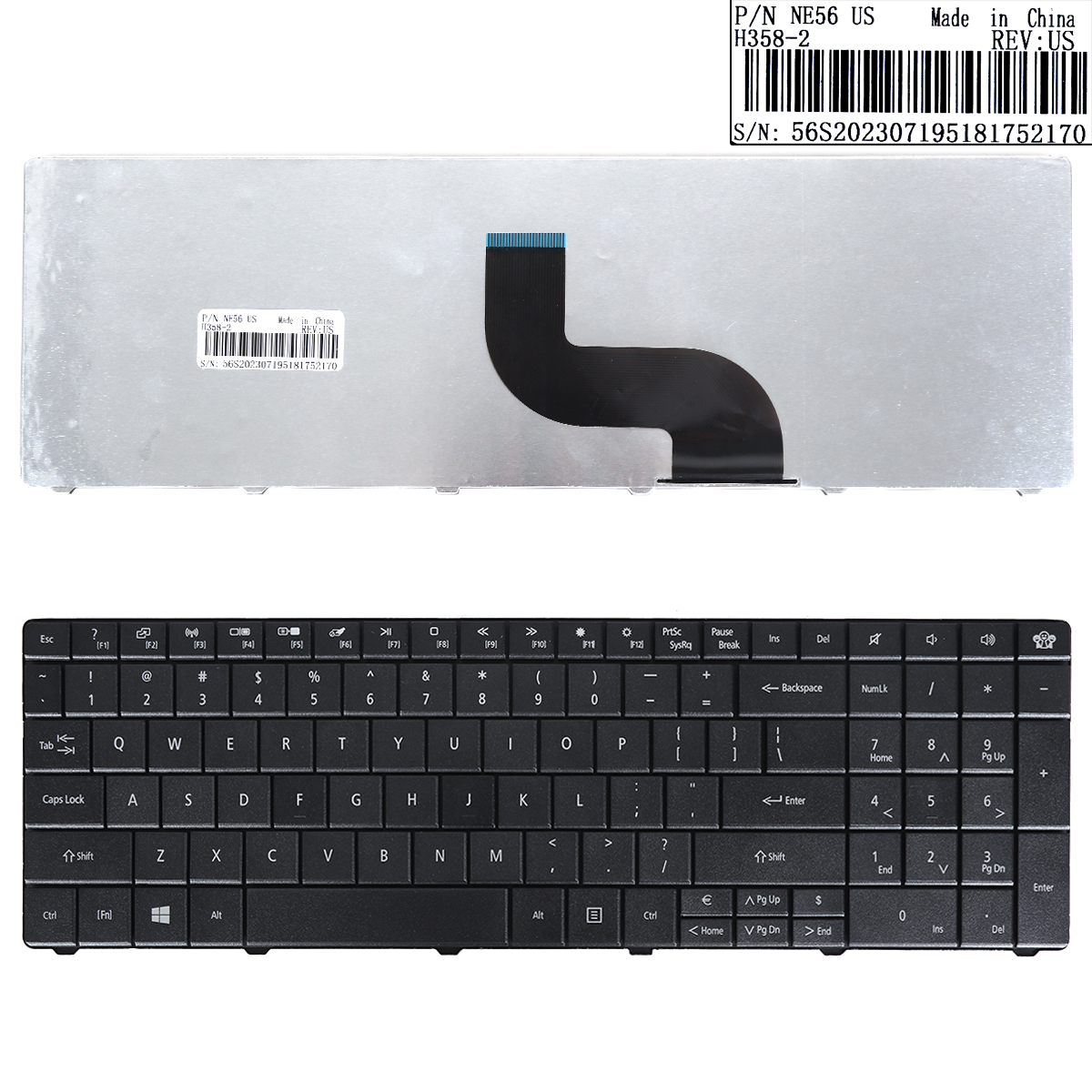 Picture of New Replacement Laptop Keyboard For Packard Bell Easynote TE69 QWERTY BLACK WIN8 US Layout